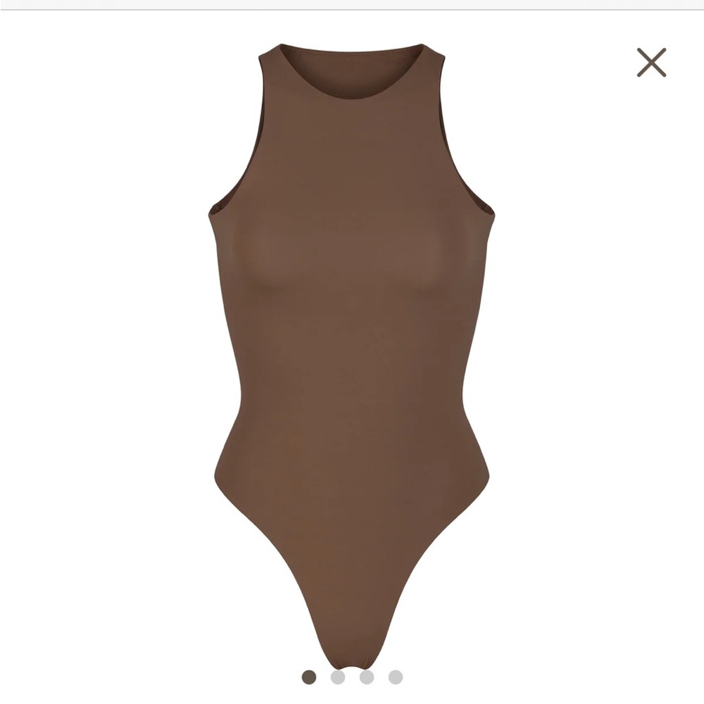 Skims Fits Everybody High Neck Bodysuit - Oxide
